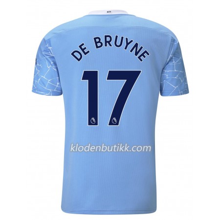Manchester City Kevin de Bruyne 17 Hjemme Fotballdrakt 2020-2021 Kortermet